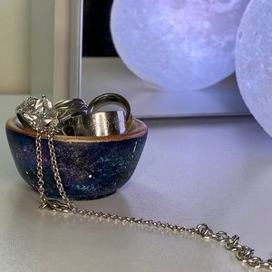 Moon Galaxy Handpainted Small Jewelry Bowl